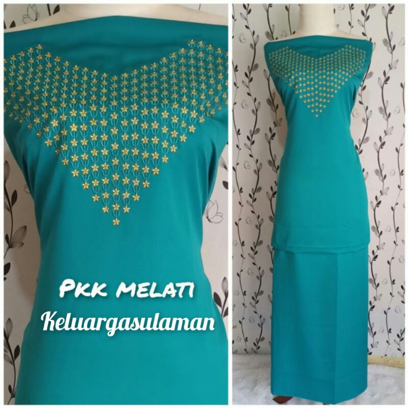 Bahan baju seragam PKK motif bunga melati bordir