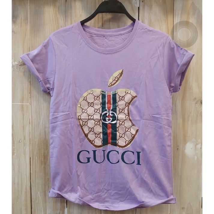 Kaos Oblong Gucci Wanita Baju Distro Cewek Atasan Lengan Pendek Tumblr  Casual Pakaian Remaja Dewasa