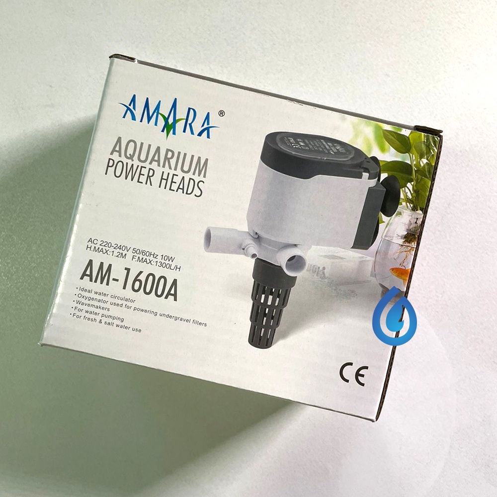 NOASIS POWER HEAD AQUARIUM AMARA AM 1600 A AM -1600A POMPA AIR CELUP WATT RENDAH LOW WATT