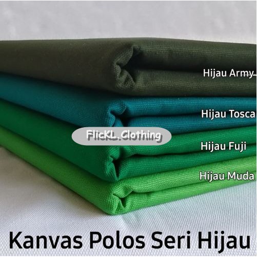 Bahan Kain Kanvas Terpal Polos Cotton Katun Tas Ransel Slempang Jaket Celana Clemek