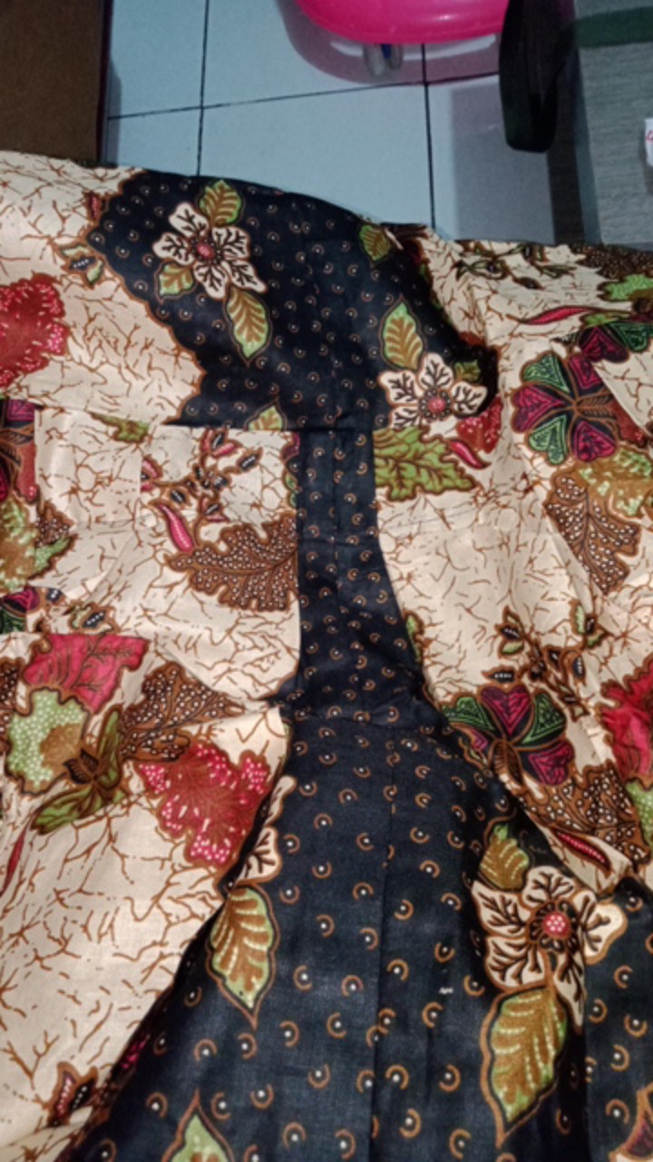 Gamis Batik Tumpal Warna Size Standar Dan Jumbo Bahan Katun Mataram Primisima