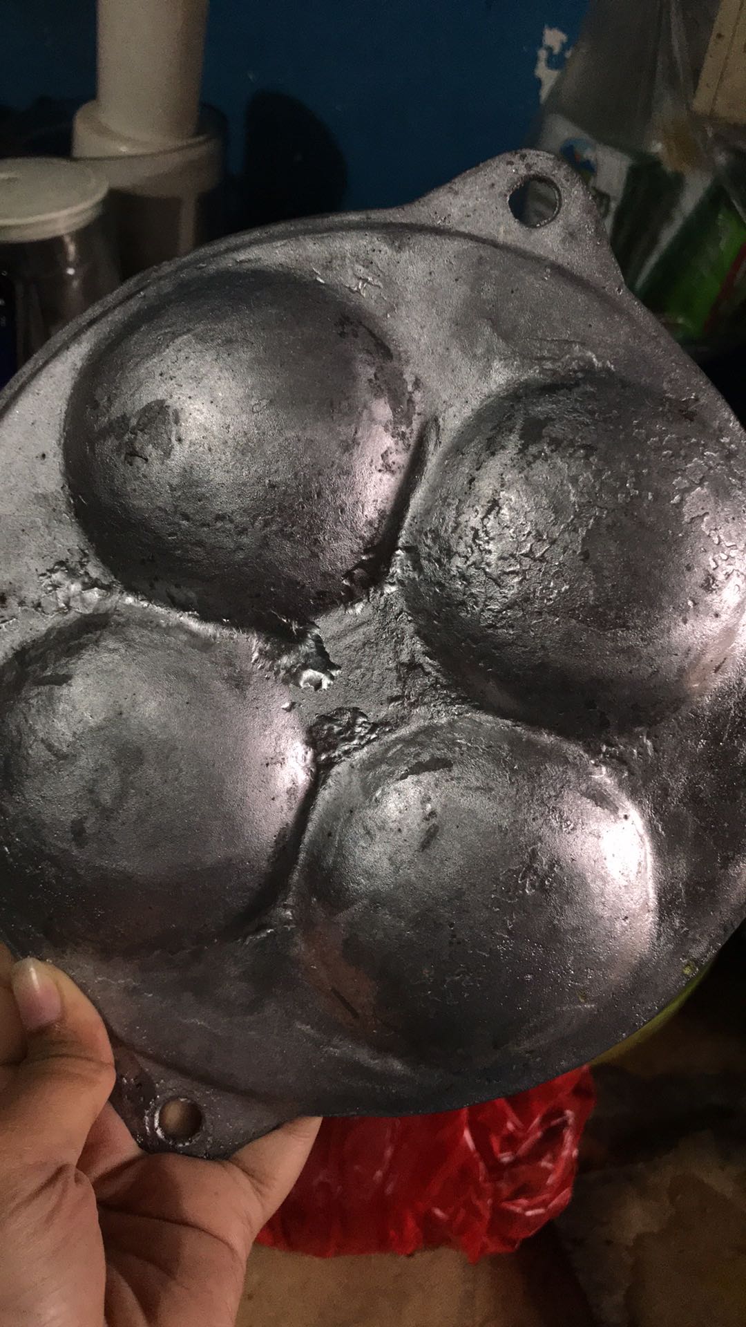 Cetakan Apem Bikang Lumpur Tipis 4 Lubang - Aluminium