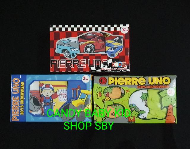 Celana Dalam Anak Cowok Pierre Uno Kids S M L XL XXL XXXL CD Sempak Murah Halus Lembut SNI