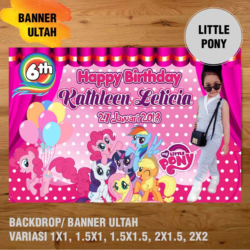 Kuda Pony Little Pony Banner Backdrop Spanduk Ulang Tahun Ul Tah Shopee Indonesia