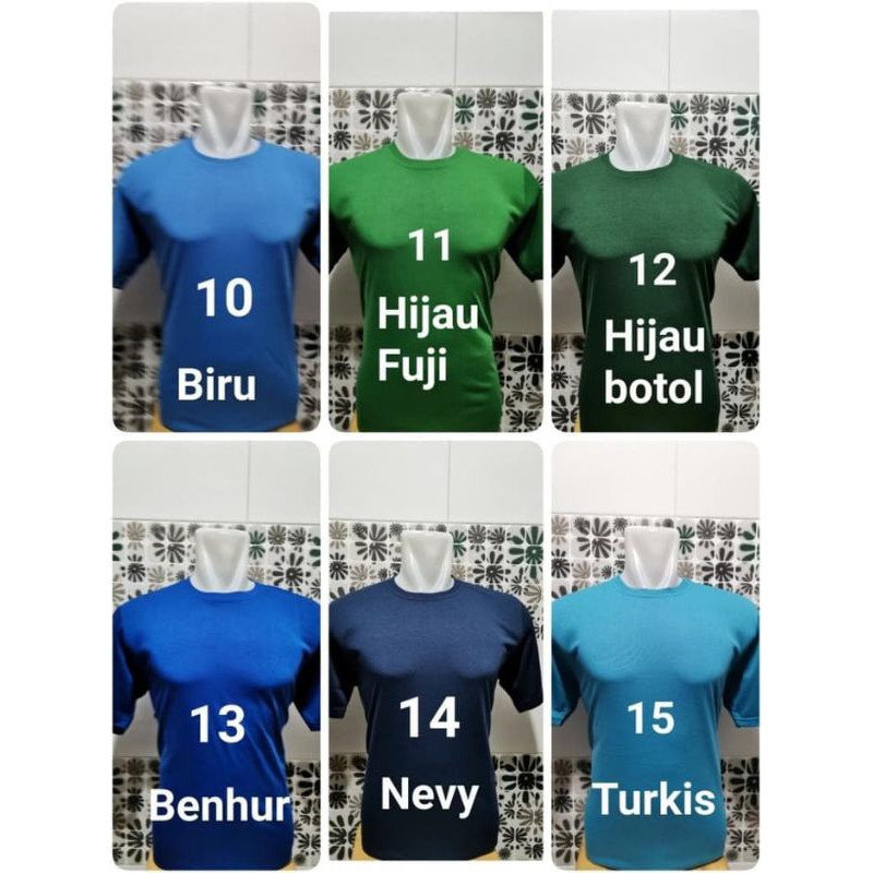 Kaos polos pria wanita kaos oblong polos