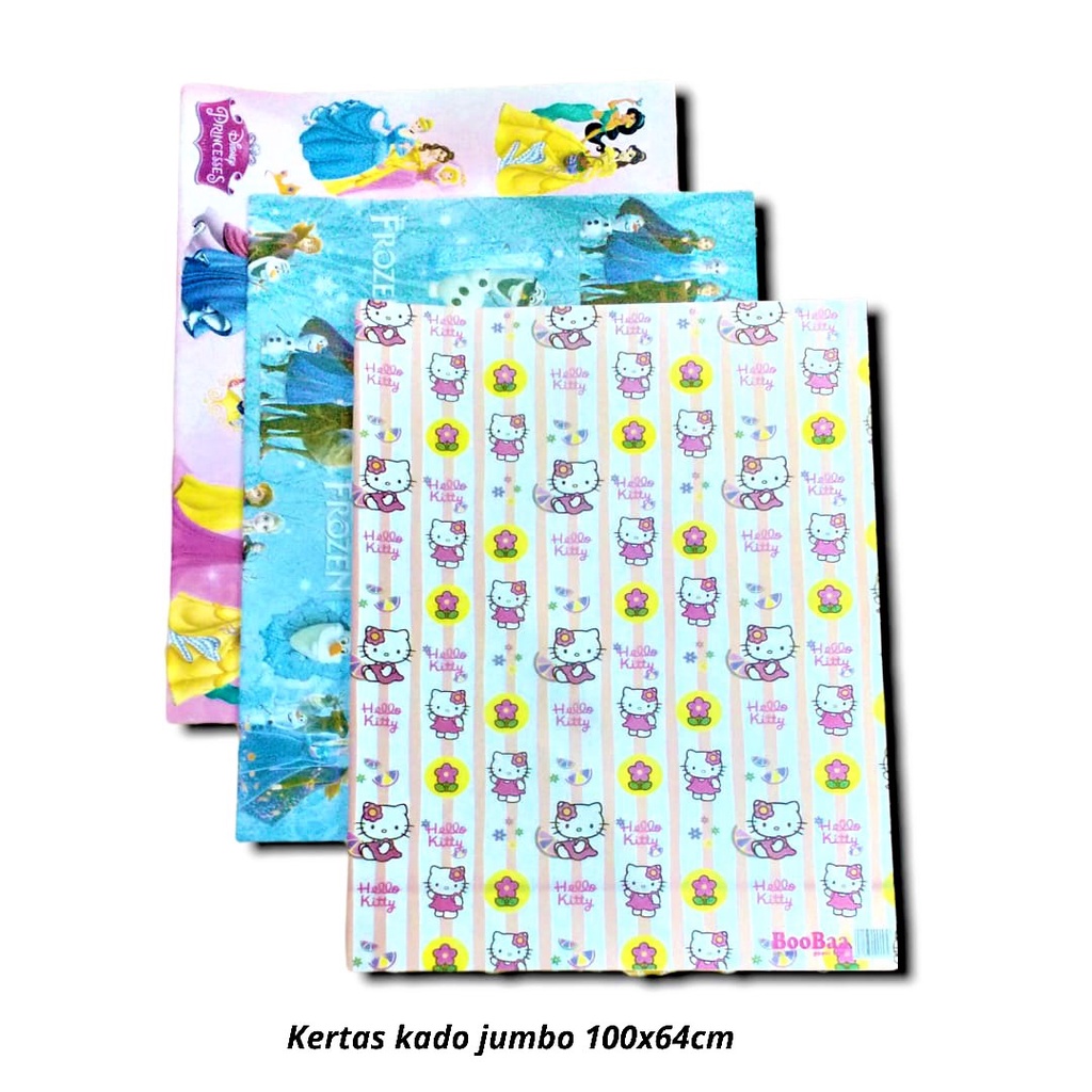 

KERTAS KADO JUMBO 68 CM X 100 CM ( 80 GRAM ) TEBAL