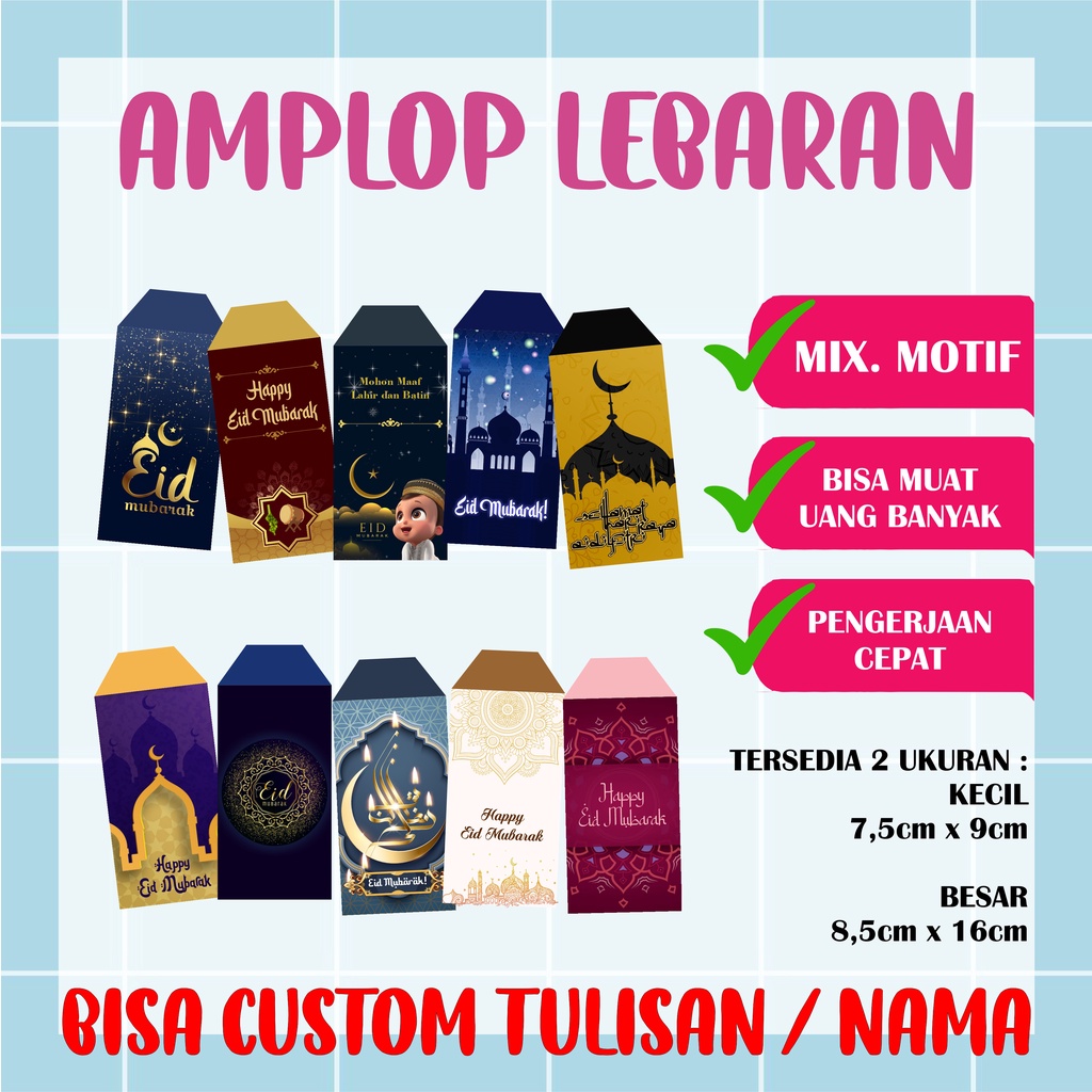 

Amplop Lebaran Amplop Idul Fitri Amplop THR Murah Bisa Custom (Part 2)