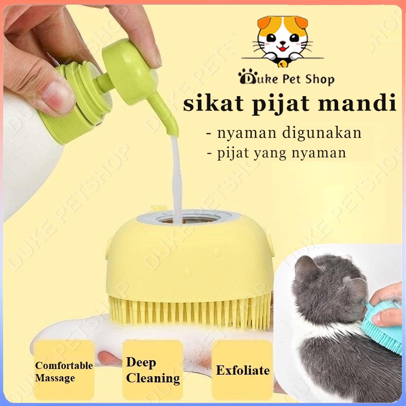 Foto Sikat Mandi Kucing Silikon Sisir Bentuk Sikat Anjing Mandi Hewan Peliharaan