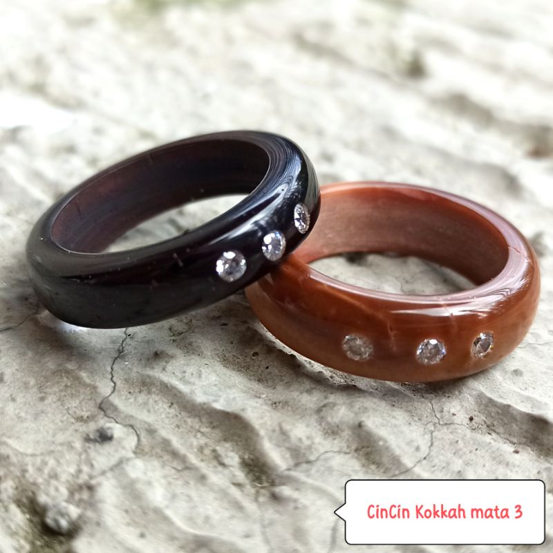 Cincin Kokkah Mata 3 Cincin Pria Wanita Cincin Remaja Dewasa
