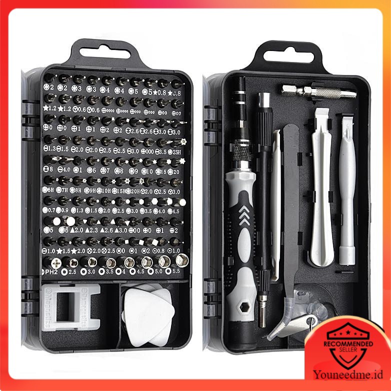 Grab Medan 115 in 1 Screwdriver Set Reparasi Smartphone Laptop Mini Precision Insulated Yalku 1