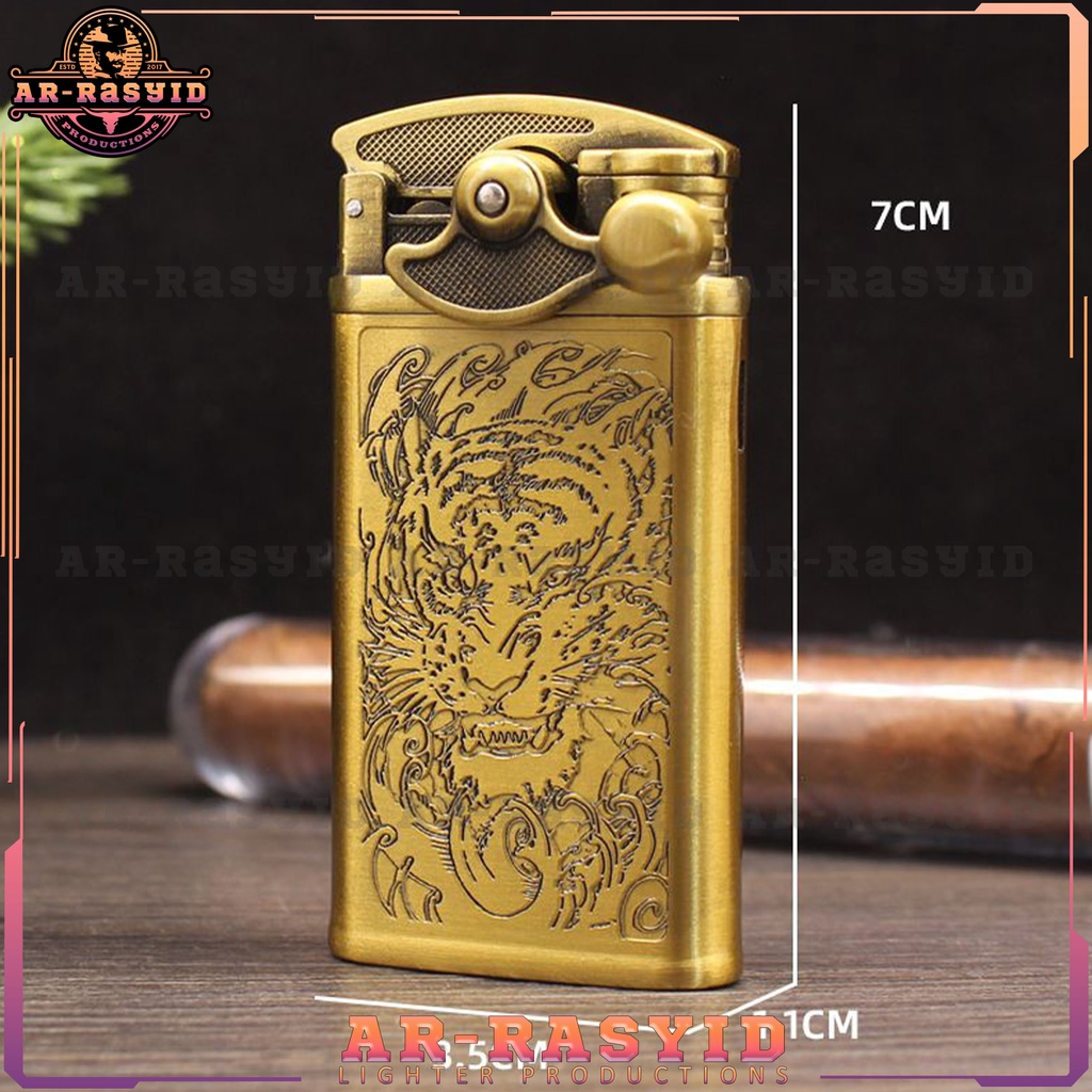 BISA COD! Korek Api Las Gas Gold Rocker lighter HP 140-8