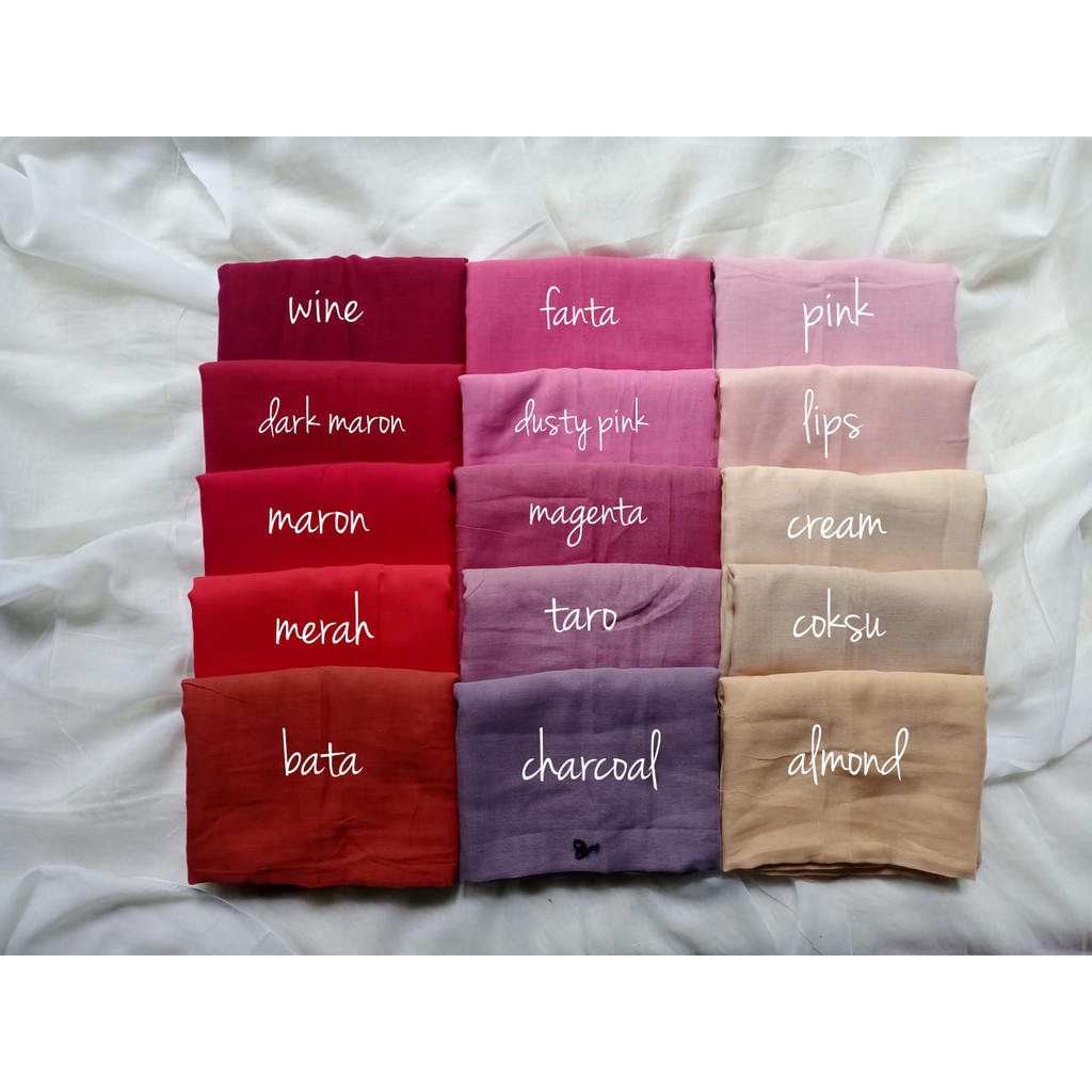 HIJAB GROSIR / HIJAB Paris Polos Kerudung Segiempat Murah BY UMAMA/RED ROSE