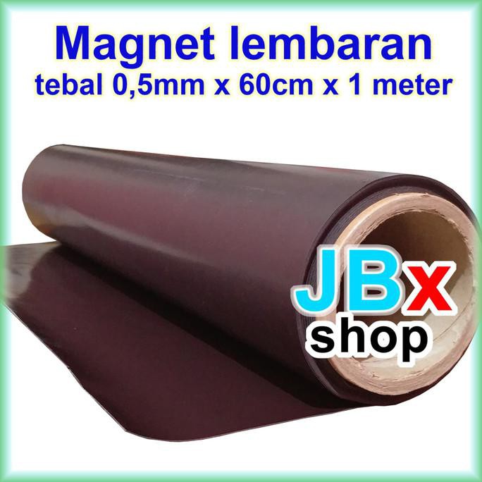 

Rubber magnet sheet lembaran roll hitam tebal 0.5mm x 60cm x 100cm