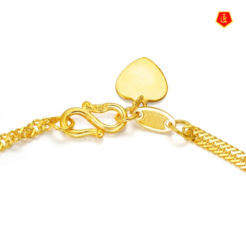 [Ready Stock]Women's Wave Water Ripple Gold Bracelet