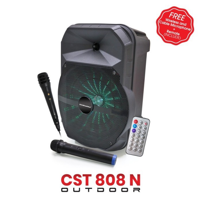 SPEAKER KARAOKE BLUETOOTH SIMBADDA CST 808N BONUS 2 MIC + TWS CST7000N+ CST808N+