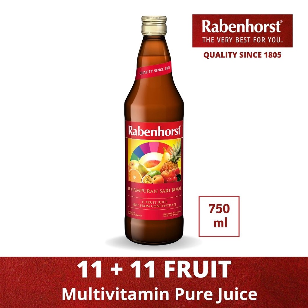 

Rabenhorst 11 Plus 11 Fruit (Yellow) Multivitamin Pure Juice 750ml