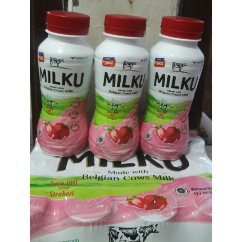 

Milku Susu UHT Rasa Stroberi 200ml