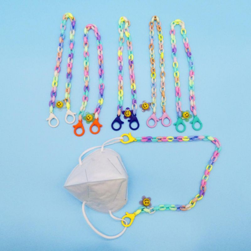 HOT SALE ABISIN STOK! kalung masker mutiara / tali pengait masker hijab / kalung strap mote / kalung masker korea