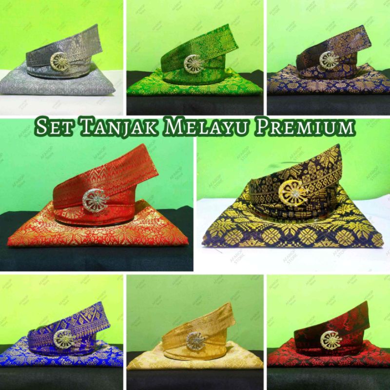 SET TANJAK MELAYU PREMIUM LENGKAP KAIN SAMPIN SONGKET | MODEL TANJAK DENDAM TAK SUDAH