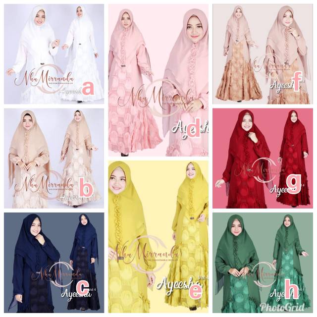 GAMIS + KHIMAR AYEESHA vol 4 SYAR'I by Nha Miranda