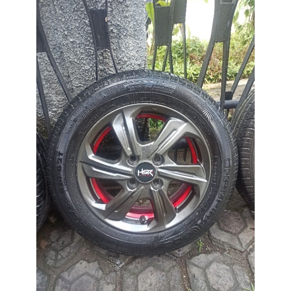 4 Velg R14 PCD 100+Ban 175/65 brio calya sigra karimun vios jazz atoz bisto classy agya ayla sirion baleno civic