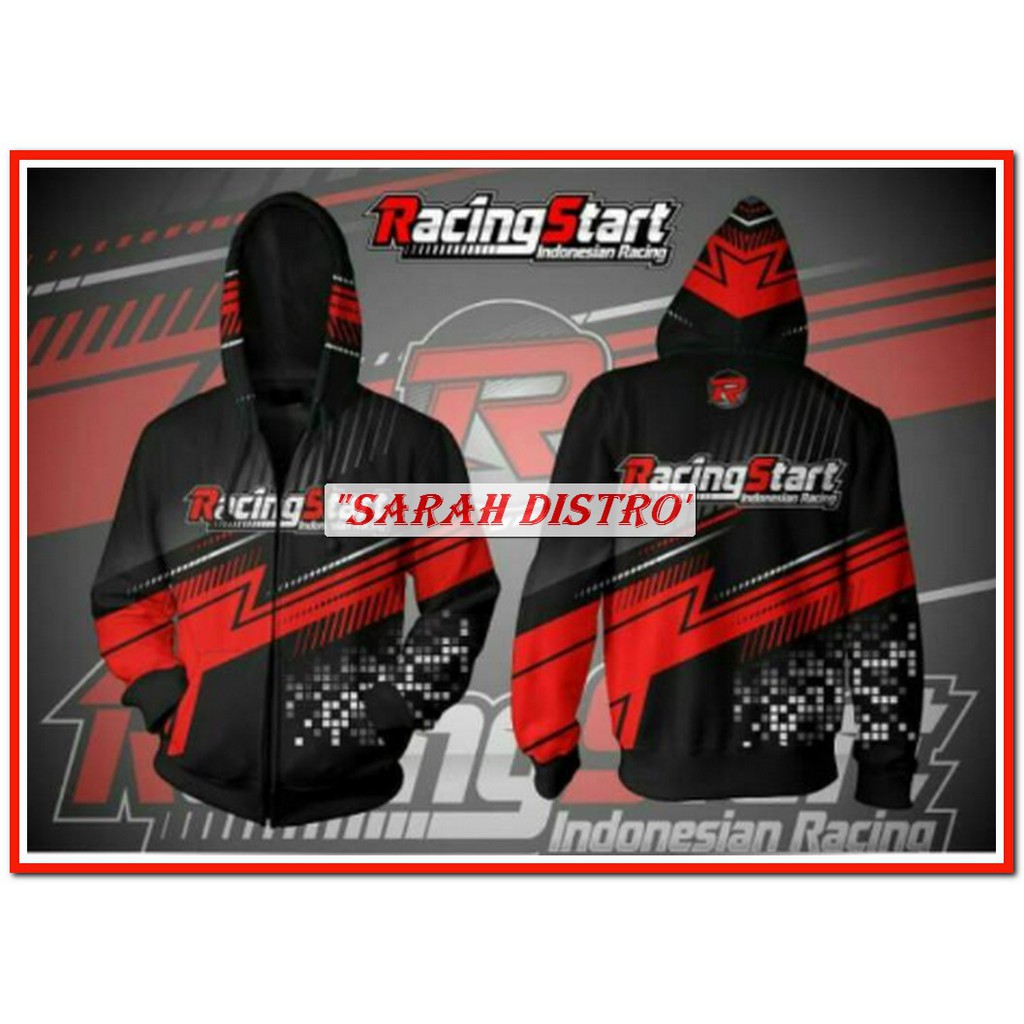  JAKET  KUPLUK RACINGSTART JERSEY MERAH DRAG  BIKE  RACING 