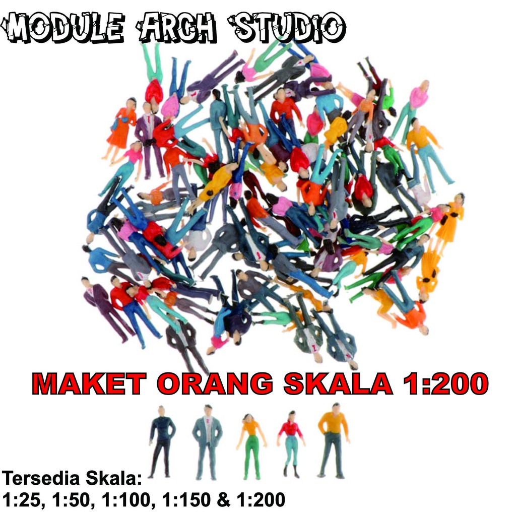 Maket Orang Skala 1:200 - Figure Orang - Miniatur Orang