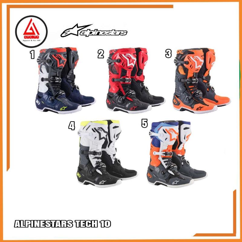 BOOTS ALPINESTARS TECH 10, SEPATU CROSS ALPINESTARS TECH 10