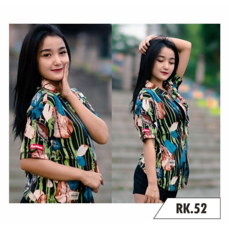 KEMEJA FLORAL HEM PANTAI HEM TROPICAL HEM RACERTEES 100% ORIGINAL