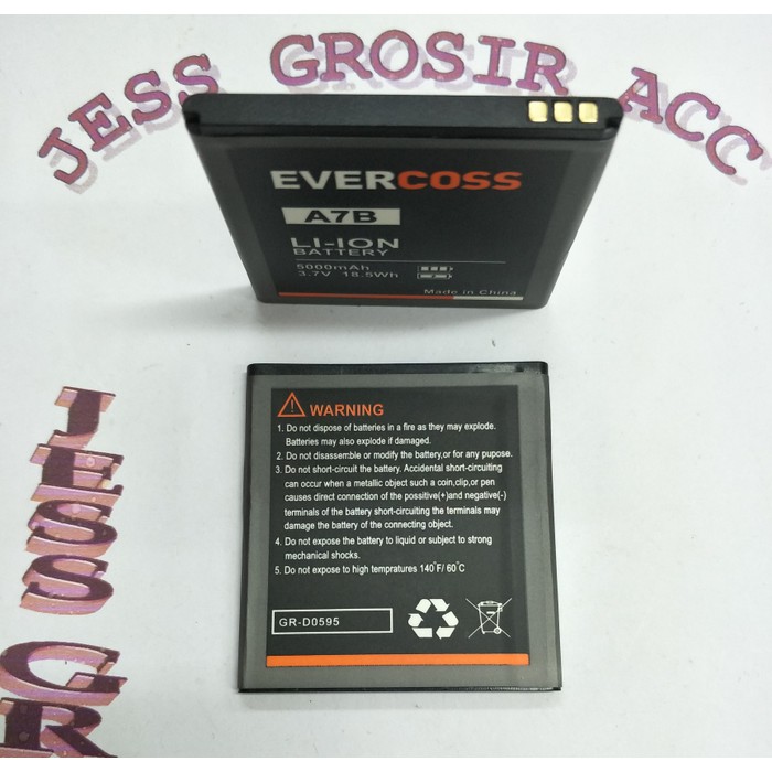 Baterai Battery Double Power EVERCOSS EVERCROSS CROSS ( A7B , R40A ) - Hitam