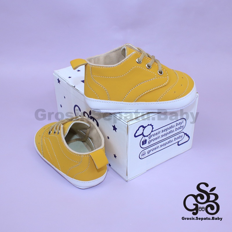 Prewalker - Sepatu Bayi - Baby Shoes | 2-12 bulan | casual BRAGA KUNYIT polos ringan &amp; fleksibel
