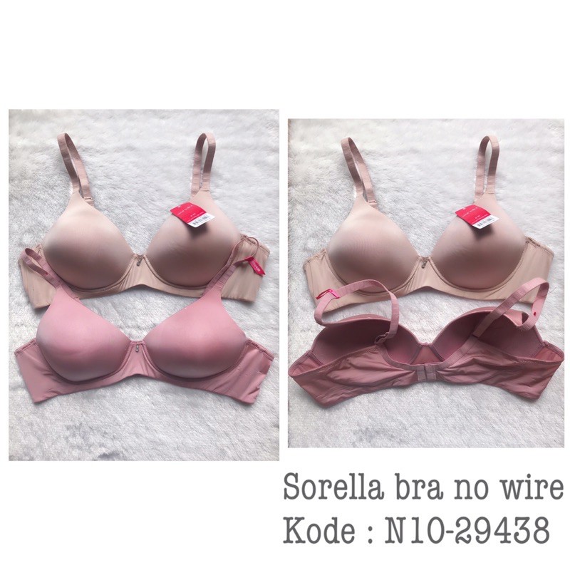sorella bra kode N10-29438 tanpa kawat busa tipis cross label original
