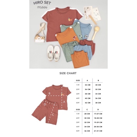 Mooi Hiro Set - Setelan Anak 1-5 Tahun/Mooi Setelan Anak murah