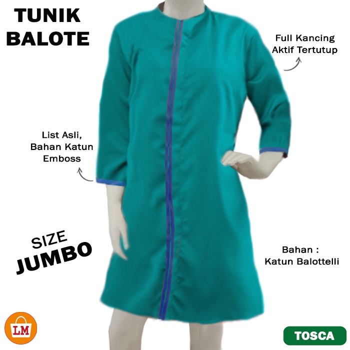 Baju Atasan Wanita Muslimah TUNIK BALOTE Size Jumbo XL XXL LMS 27451 27454