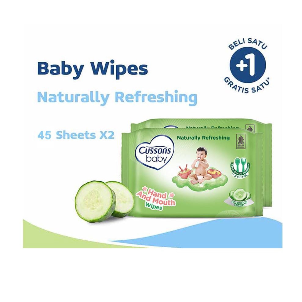 Cussons Baby Hand &amp; Mouth Wipes Naturally Refreshing