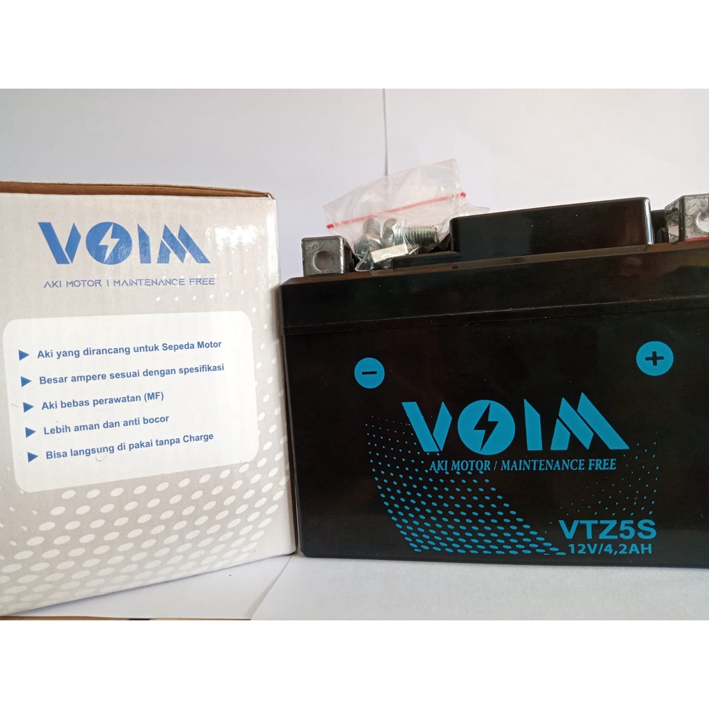 Aki motor honda kharisma kirana blade VOIM VTZ5S/GTZ5S accu original kemasan baru by motobatt