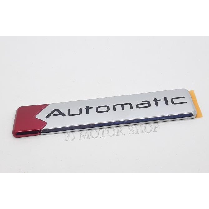 Emblem Automatic Toyota Chrome Original Merah