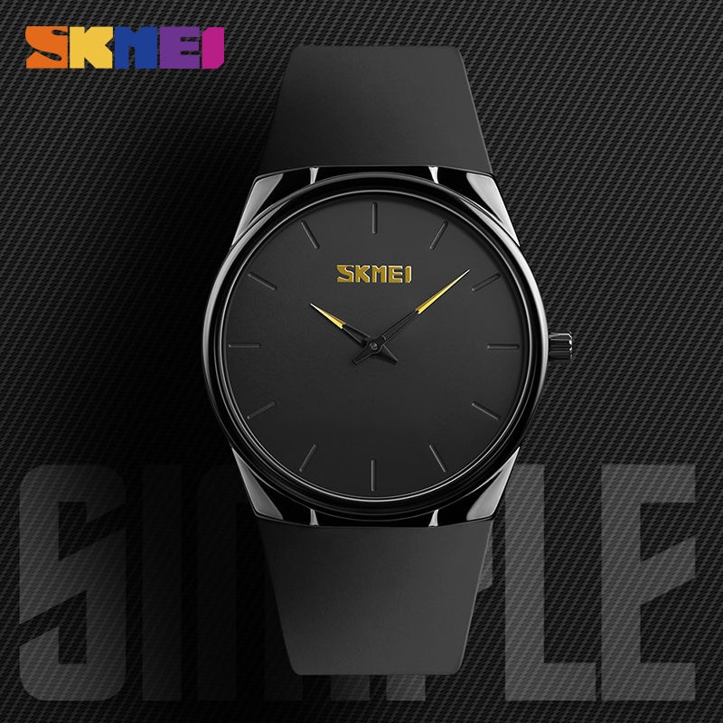 G8A SK MEI Jam Tangan Analog Pria 1601CL 1601 Black Or-i