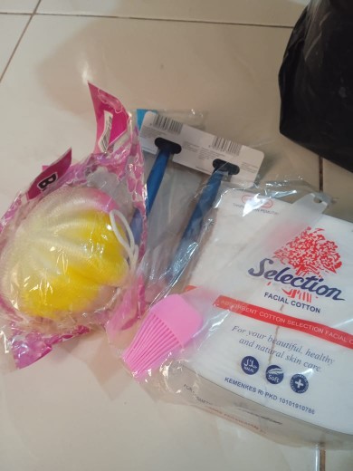 Shower Puff Bath Sponge Mandi Labu Spons Mandi Warna Rainbow Spon Lap Bulat Pelangi Warna Warni