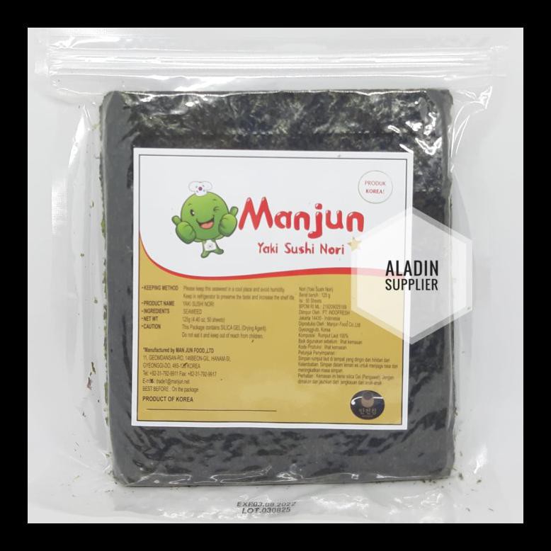 

READY! SUSHI NORI MANJUN SEAWEED RUMPUT LAUT 50 SHEETS/LEMBAR TERMURAH