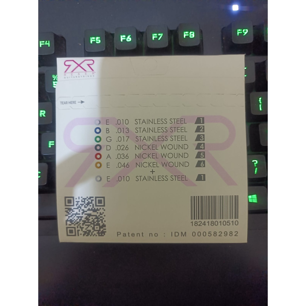 Senar Gitar Rexer RXR Acoustic/Electric Akustik/Elektrik 10|46 Set 010