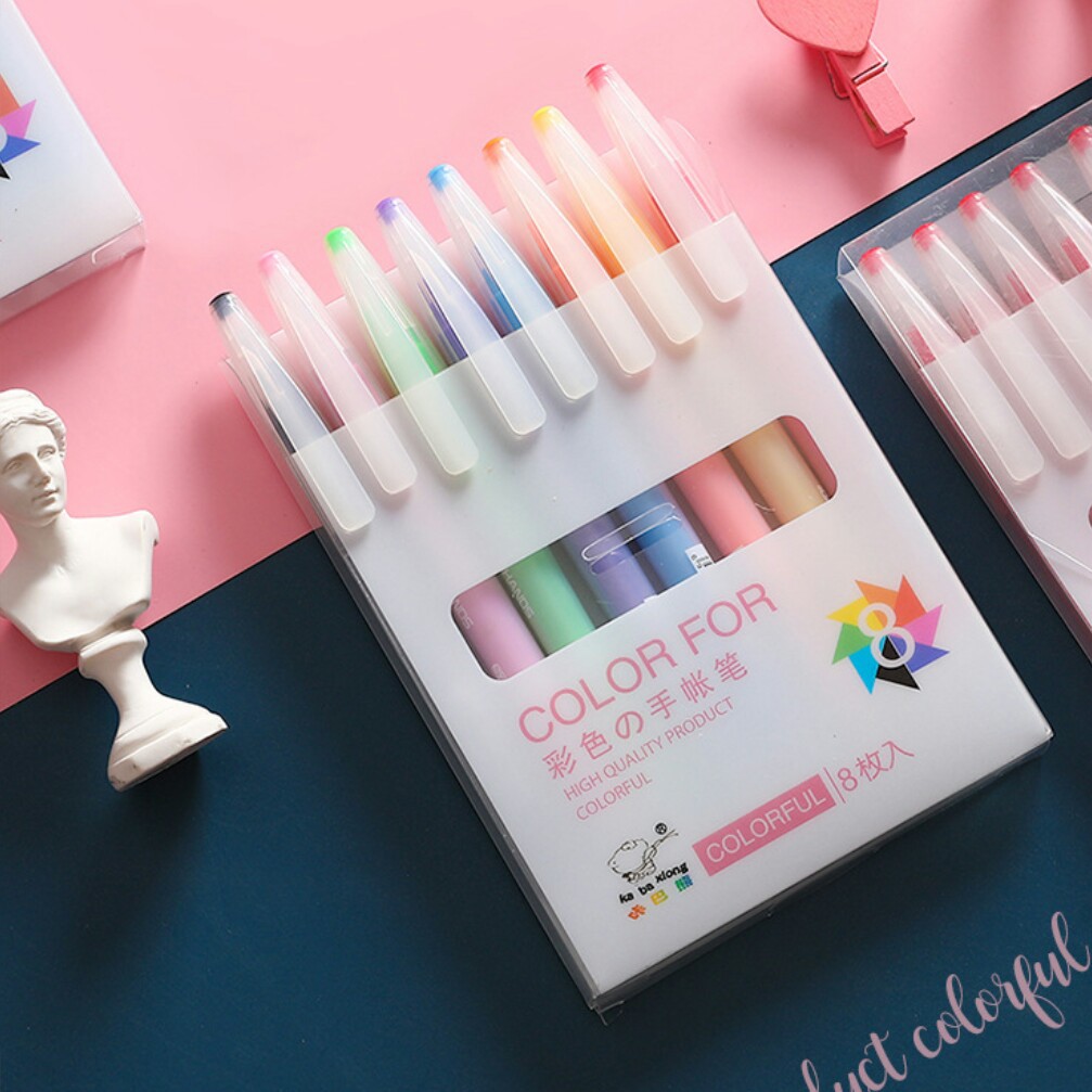 

Pastel Gel Pen 8 Colors Set Berkualitas Murah