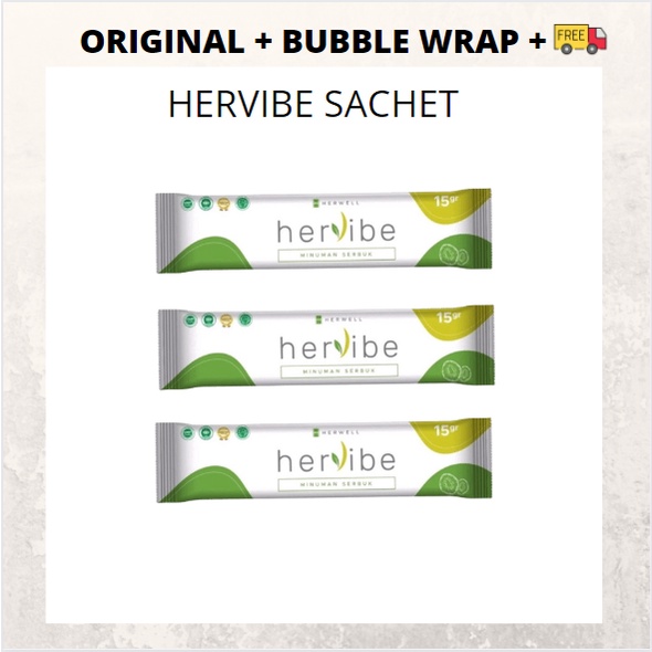 Hervibe PER 1 SACHET - Suplemen Tinggi Fiber + Greentea Bpom Dan Halal Hervib Her Vibe