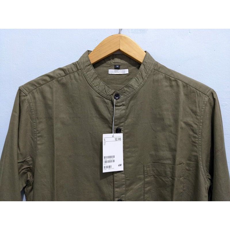 Kemeja Panjang Pria Shanghai HM | Kemeja Pria Soft Twill Katun HM