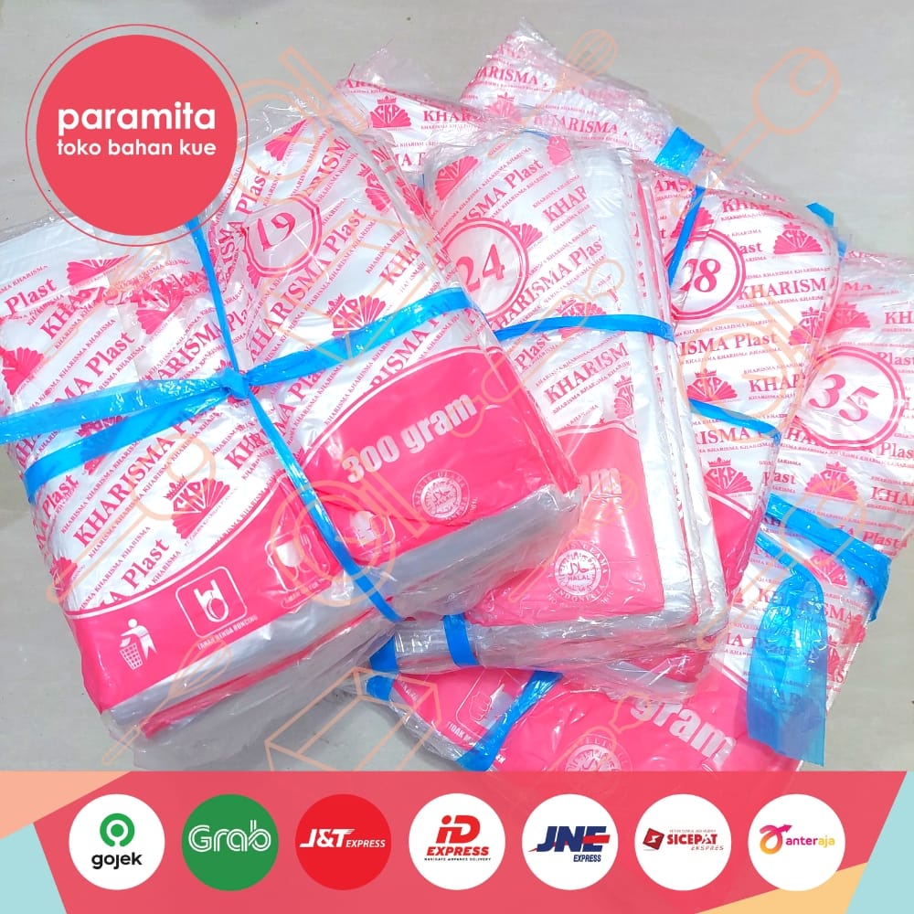 Kharisma Kantong Asoy Plastik Kresek Bening 300 gr Uk. 15 / 19 / 24 / 28 / 35