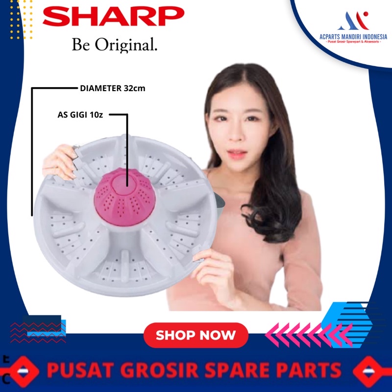 Pulsator Mesin Cuci Polytron/Sharp Mawar 32 CM As Gigi 10 Original