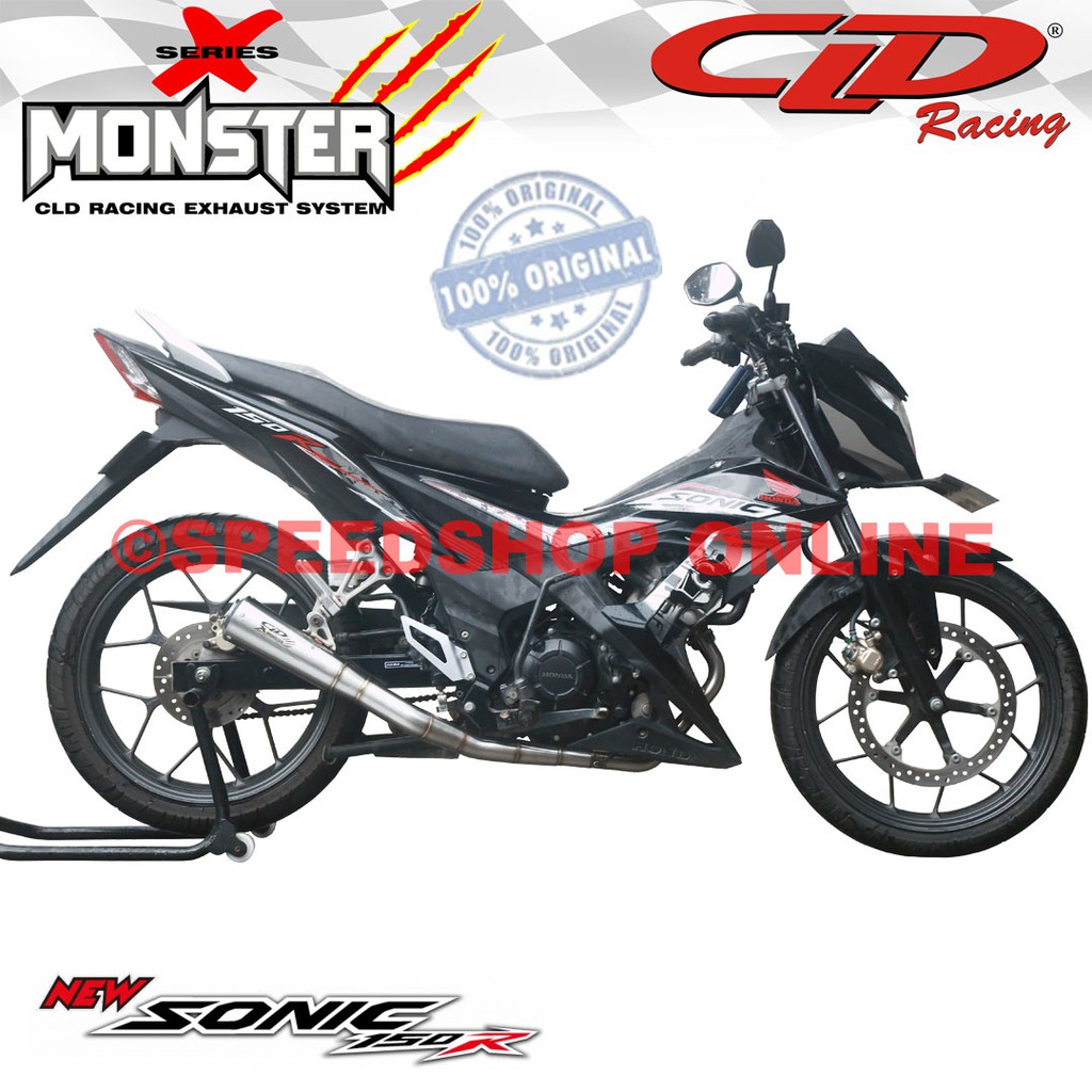 knalpot cld honda sonic 150 r original type monster x series