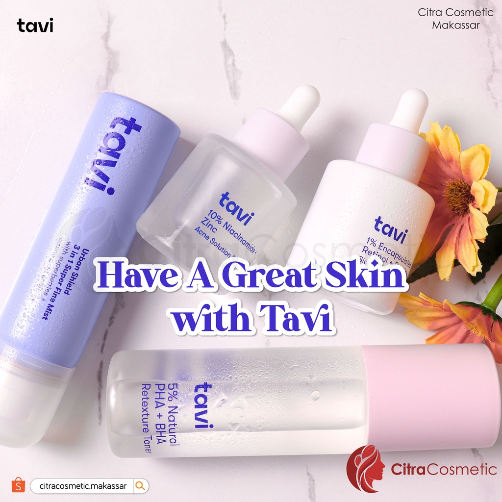 Tavi Series 1% Encapsulated Serum 30 Ml | Tavi 5% Natural PHA+BHA Toner 100 Ml | Tavi 10% Niacinamide Serum 30 Ml