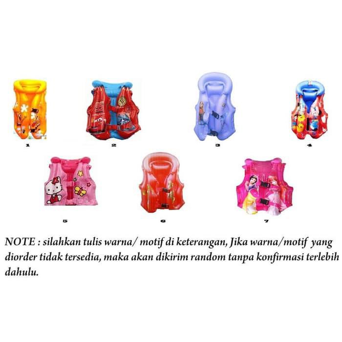 Swim Vest Kecil Berkarakter. Jaket Rompi Pelampung Renang Anak