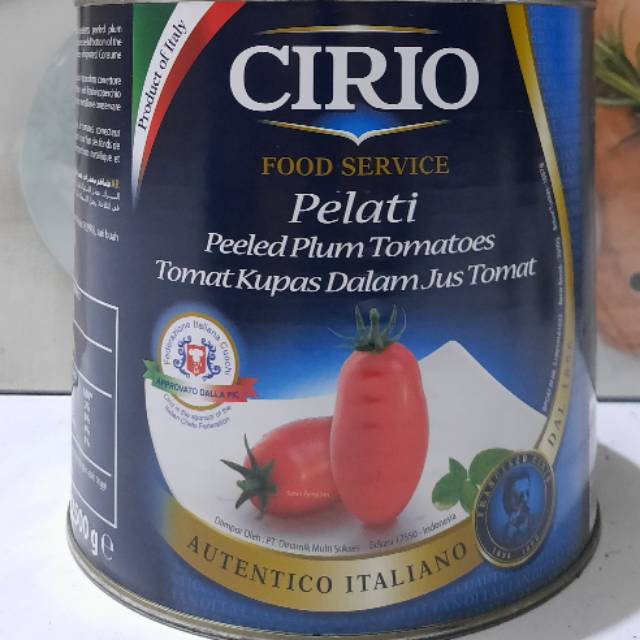 

Cirio peeled plum tomatoes 2,5kg / tomato whole / tomat utuh